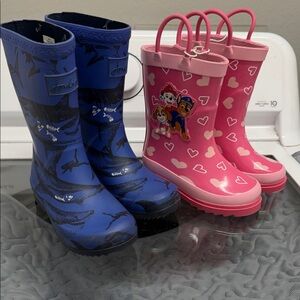 Nike Kids Blue and Pink Boots